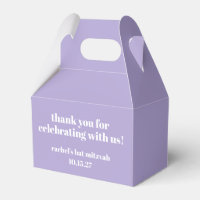 Moderno Bat Roxo Mitzvah Personalizado Obrigado