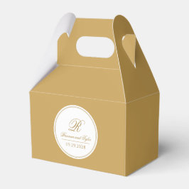 Caixinha De Lembrancinhas Monograma de Casamento Clássico Simplesmente Elega