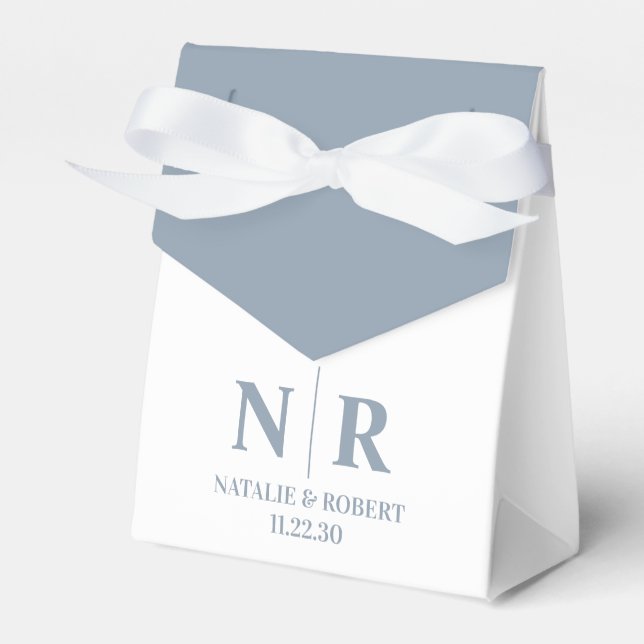 Caixinha De Lembrancinhas Monograma De Casamento, Noite E Iniciais Legais (Frente)