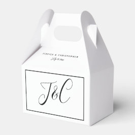 Caixinha De Lembrancinhas Monograma de Casamento Nomes Personalizados Elegan