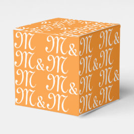 Caixinha De Lembrancinhas Monograma de iniciais de casal personalizado padrã