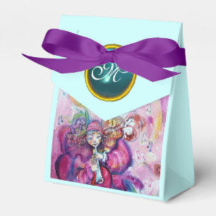 CAIXINHA DE LEMBRANCINHAS MONOGRAMA DE PINCO DE PEDAÇO AZUL DE CEM