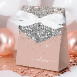 Caixinha De Lembrancinhas Monograma Dourado de Lata Rosa Rosa Rosa Rosa Esbr<br><div class="desc">Rosa Dourado - Blush Pink e Silver Sparkle Monogramo Name e Boxes iniciais da festa de papel Isto faz o doce e perfeito aniversário de 16 anos, casamento, chá de panela, aniversário, chá de fraldas ou presente de festa de solteira para alguém que ama luxo de vidro e estilos quíticos....</div>