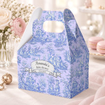 Monograma Floral Toile Azul Roxo Vintage