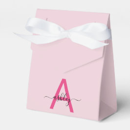 Caixinha De Lembrancinhas Monograma Na moda Moderno Rosa Quente