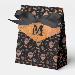 Caixinha De Lembrancinhas Monograma Personalizado de Balões Rusty Steampunk