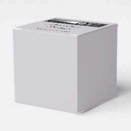 Caixinha De Lembrancinhas Monograma Romântico em Casamento Negro Prateado