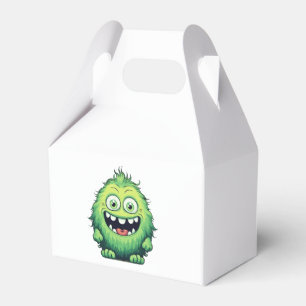 Caixinha De Lembrancinhas Monstro Verde Fofo Desenho Animado Sorridente