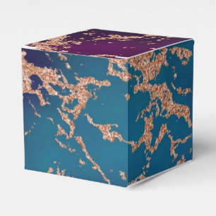 Caixinha De Lembrancinhas Moody Luxe Marble Rosa Roxo Profundo e Teal Dour