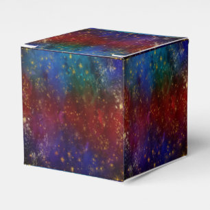 Caixinha De Lembrancinhas Moody Ombre Psicodélico Grunge Dourado Stardust