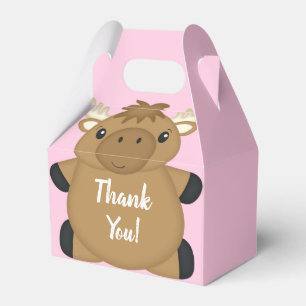 Caixinha De Lembrancinhas Moose Chá de fraldas Rosa