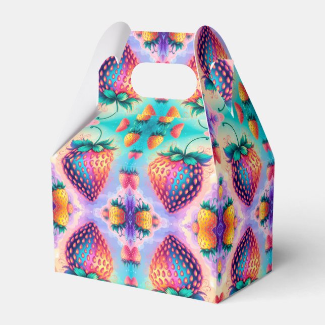 Caixinha De Lembrancinhas Morango colorido (Frente)