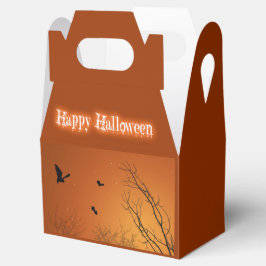Caixinha De Lembrancinhas Morcegos e Árvores de Halloween
