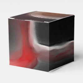 Caixinha De Lembrancinhas Motif Arterial: Abstrato preto, branco e vermelho