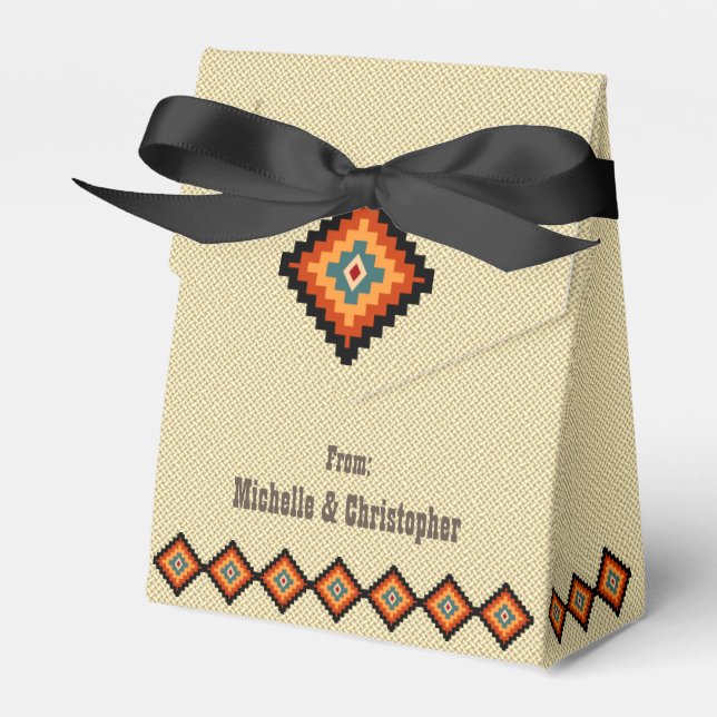 Caixinha De Lembrancinhas Motifs de Arte Folclórica Romena Tradicional (Frente)