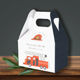 Caixinha De Lembrancinhas Motor De Bombeiros Vermelho Cortado Crianças De Qu