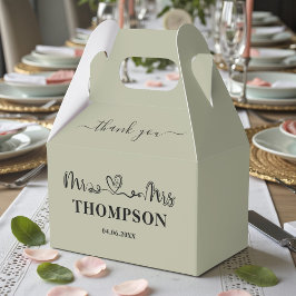 Caixinha De Lembrancinhas Mr and Mrs Elegant Simple | Cement Grey