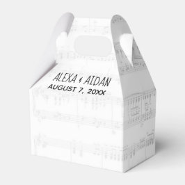 Caixinha De Lembrancinhas Música de Folha de Casamento com Texto