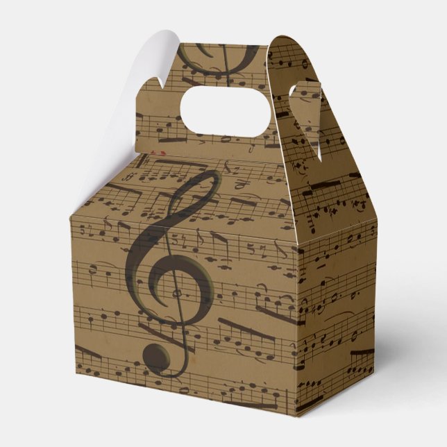 Caixinha De Lembrancinhas Musical Treble Clef Sheet Music Classic (Frente)