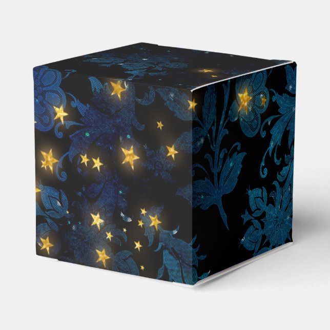 Caixinha De Lembrancinhas Mystical Stars Floral Damask (Verso)