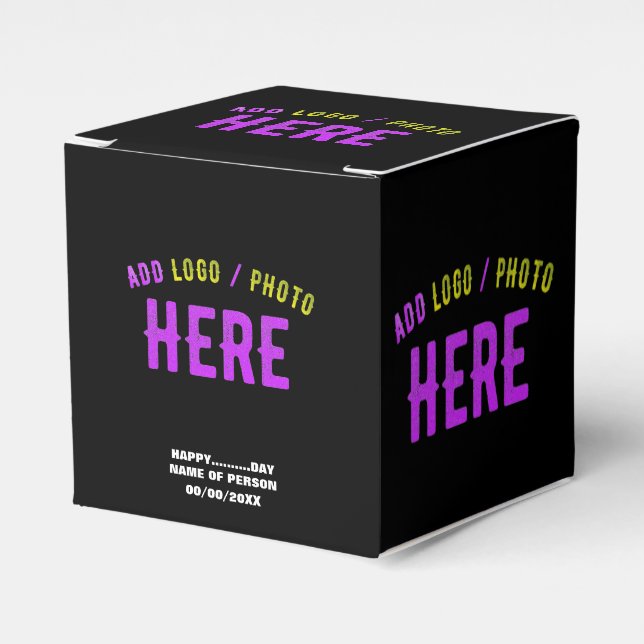 CAIXINHA DE LEMBRANCINHAS NA MODA MODERNO PERSONALIZÁVEL NEGRO VERIFICADO CO (Frente)