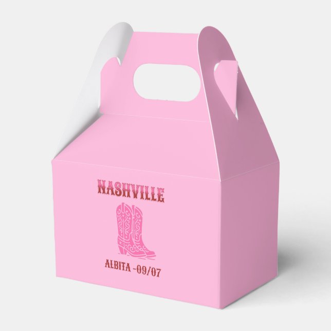 Caixinha De Lembrancinhas nash nash pink cowgirl boots (Frente)