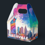 Caixinha De Lembrancinhas Nashville Skyline Abstrato Art<br><div class="desc">Adicione um toque moderno ao seu evento com esta caixa de favoritos com a arte do horizonte de Nashville abstrato. Perfeito para casamentos,  festas ou presentes corporativos.</div>