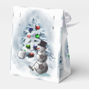 Caixinha De Lembrancinhas Natal do boneco de neve da bola de futebol