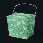Caixinha De Lembrancinhas Natal Inverno Neve Flocos de Neve Caindo Verde<br><div class="desc">Ótimo para lembranças de festa de Natal ou pequenos presentes. Use para um casamento de Natal ou chá de noiva.</div>