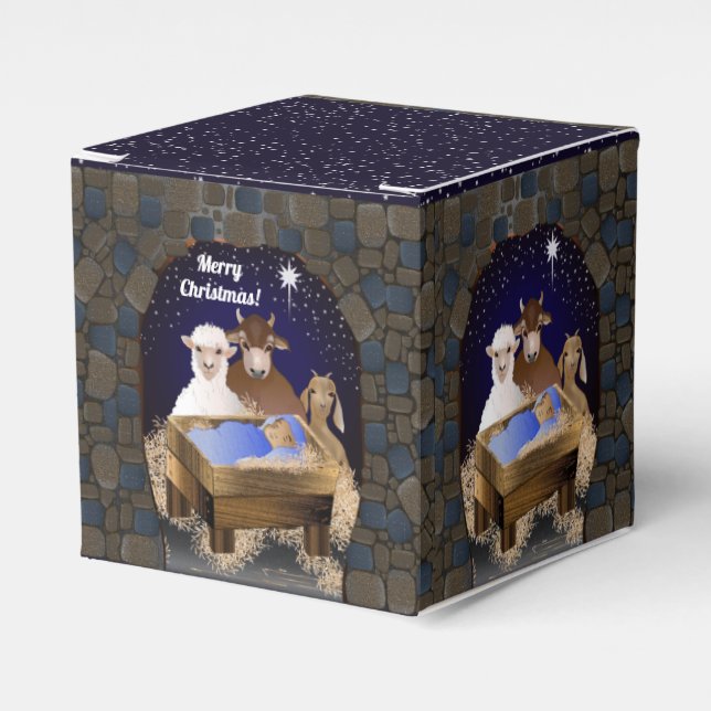 Caixinha De Lembrancinhas Natal Natividade Baby Jesus (Frente)
