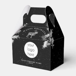 Caixinha De Lembrancinhas Natal Rustic Black White Holidy Business