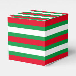 Caixinha De Lembrancinhas Natal Vermelho verde White Stripes feriado