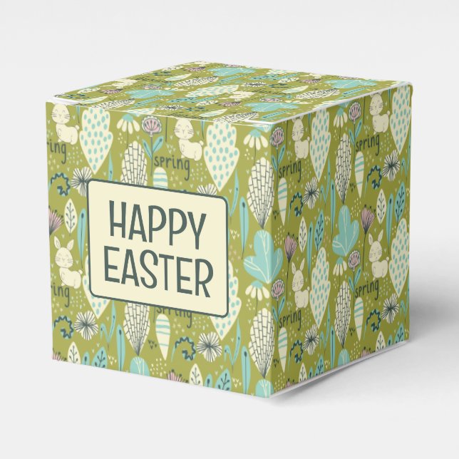 Caixinha De Lembrancinhas Natureza do Coelho primavera (Frente)