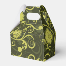 Natureza Negra e Verde Padrão Floral Ilustrado