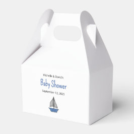 Caixinha De Lembrancinhas Nautical Cute Sailboat Boy Couples Baby Shower