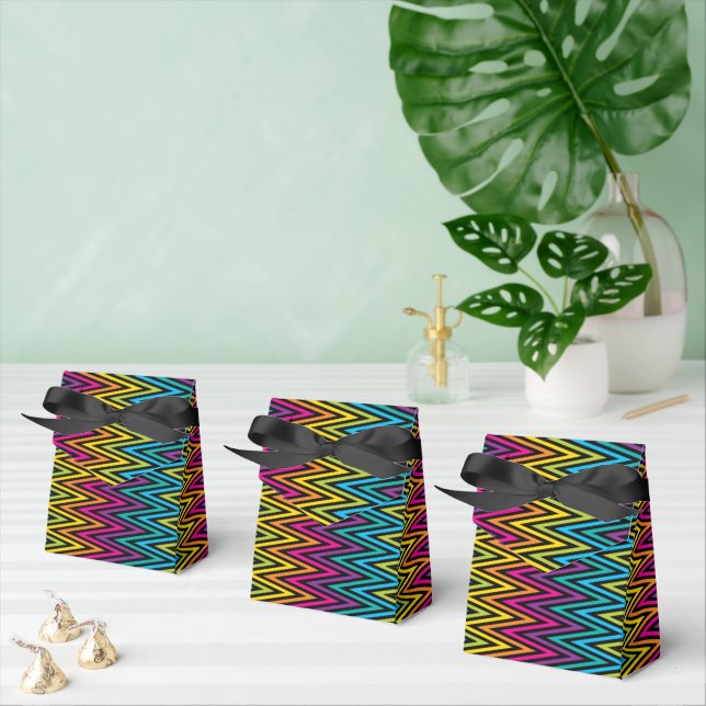 Caixinha De Lembrancinhas Neon Bright, moda colorida design 8 (Múltiplo)