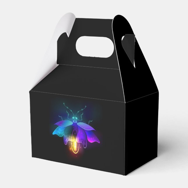 Caixinha De Lembrancinhas Neon Firefly a preto (Frente)