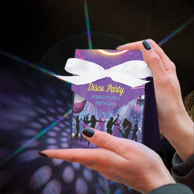 Caixinha De Lembrancinhas Neon Glow Disco Dance Festa de aniversário (Criador carregado)
