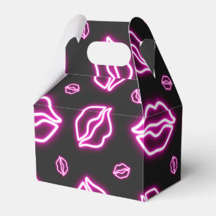 Caixinha De Lembrancinhas Neon Kiss Rosa