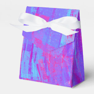 Caixinha De Lembrancinhas Neon Pink & Aqua Blue Abstrato