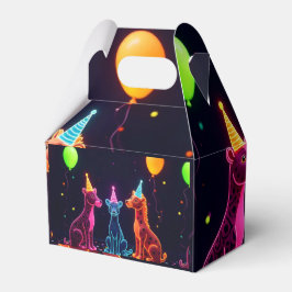 Caixinha De Lembrancinhas Neon Safari Party Favor Box