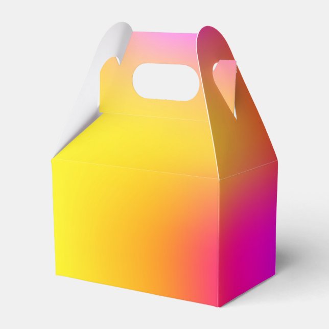 Caixinha De Lembrancinhas Neon Yellow e Pink (Verso)