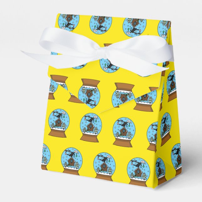 Caixinha De Lembrancinhas Neve Globe com Blackbird Singing (Frente)