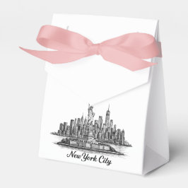 Caixinha De Lembrancinhas New York City Skyline Line Art Illustration