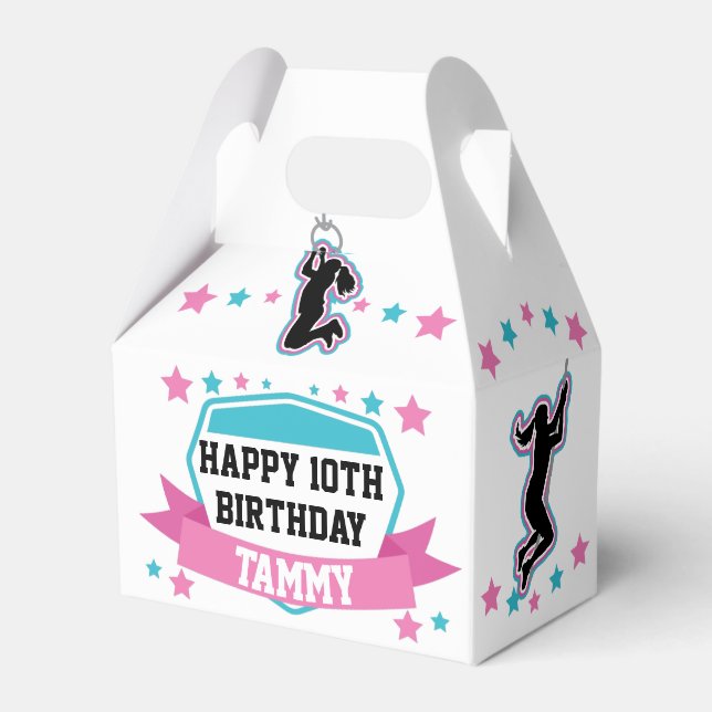Caixinha De Lembrancinhas Ninja Warrior Girls Birthday Favour Box (Frente)