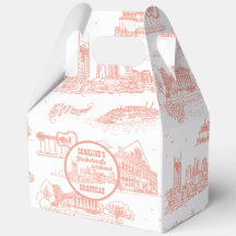 Noiva de Nashville Toile Rosa Coral no Branco