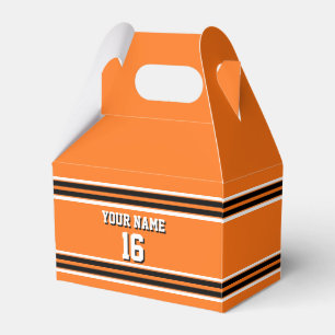 Caixinha De Lembrancinhas Nome do Número Personalizado da Equipe Laranja La