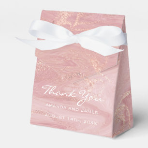 Caixinha De Lembrancinhas Nome do obrigado Rosa Dourado Blush Cor-de-rosa Fa