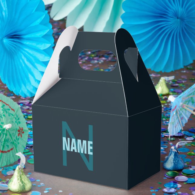 Caixinha De Lembrancinhas Nome Monogramado Simples, Negrito e Personalizável (Festa)