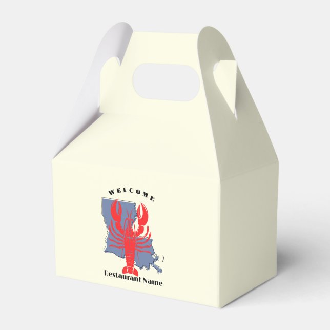 Caixinha De Lembrancinhas Nome personalizado de Louisiana Red Crayfish (Frente)